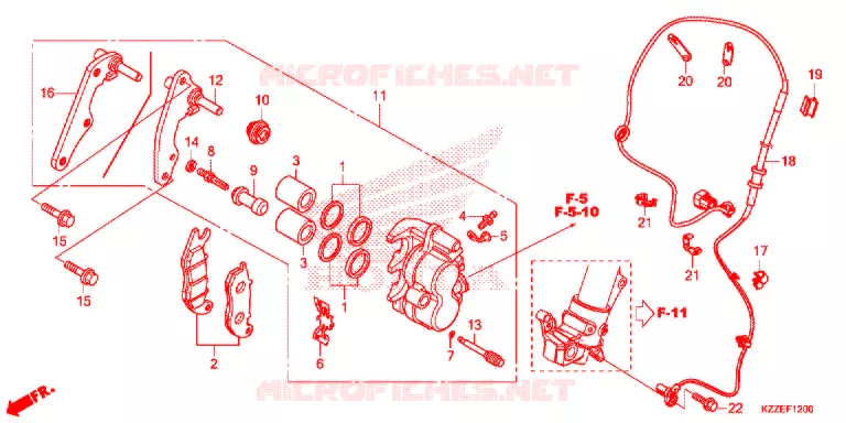 CALIBRO FRENO ANTERIORE Honda MOTO 250 CRF 2018  CRF250LAH