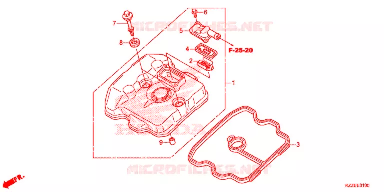 COPERTURA TESTA CILINDRO Honda MOTO 250 CRF 2017  CRF250LAH