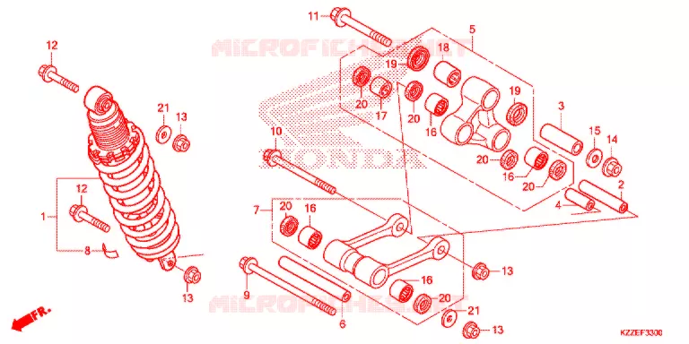 CUSCINO POSTERIORE(2) Honda MOTO 250 CRF 2018  CRF250LAH
