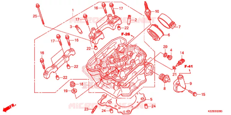 CILINDRO/TESTATA Honda MOTO 250 CRF 2017  CRF250LH