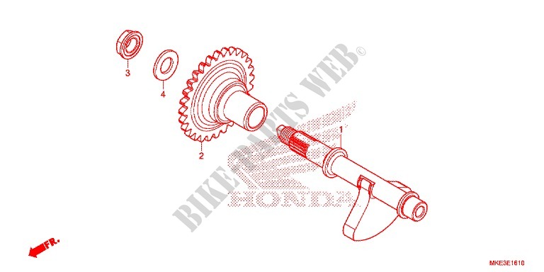 ALBERO A GOMITI/PISTONE/ BILANCIERE(2) per Honda CRF 450 RX ENDURO 2017