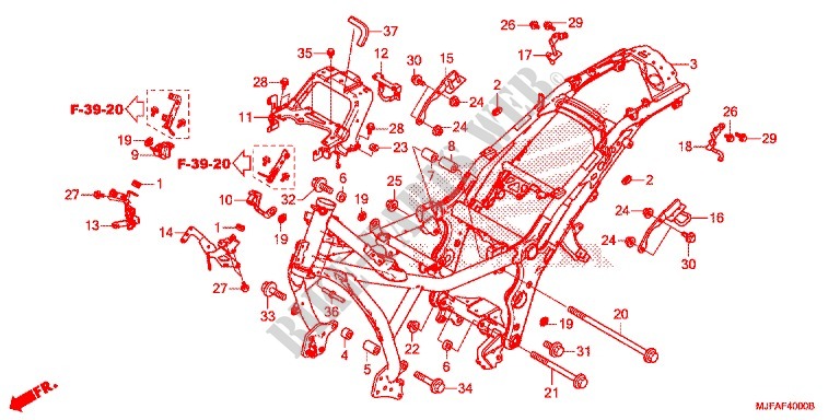 CORPO TELAIO per Honda CTX 700 T 2014