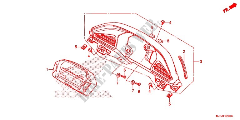 INDICATORE COMBINAZIONE per Honda CTX 700 T 2014