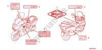 ETICHETTA CAUZIONE (FJS600A/D9) per Honda SILVER WING 600 GT ABS 2012