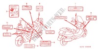 ETICHETTA CAUZIONE (FSC6002/A3/A4/D3/D4) per Honda SILVER WING 600 2002