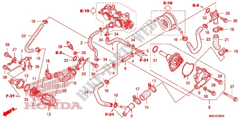 POMPA ACQUA per Honda SILVER WING 600 ABS 2013