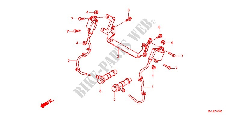 BARDATURA FILO/ RINCULO IGNIZIONE/BATTERIA per Honda NC 750 X ABS LOWER 2015