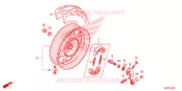RUOTA POSTERIORE per Honda 50 METROPOLITAN 2016