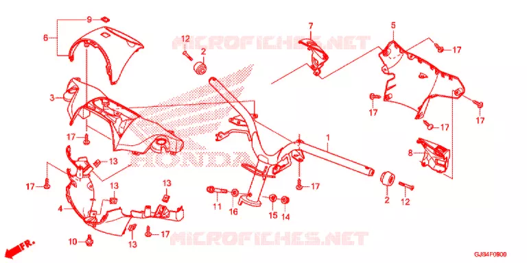 CONDOTTO MANIGLIA/COPERTURA MANIGLIA Honda SCOOTER 50 METRO 2016  NCW50G_M