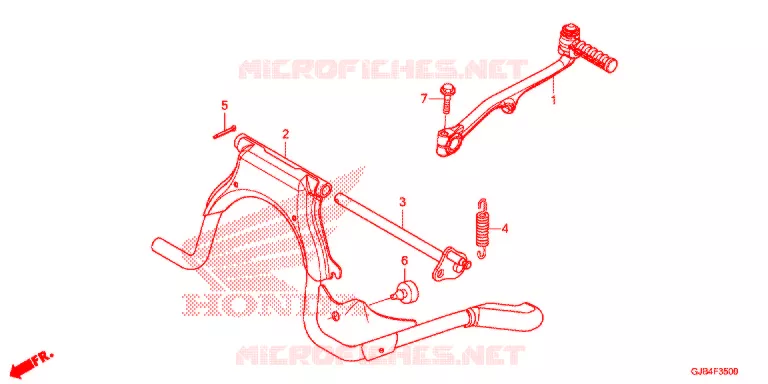 PIEDE D'APPOGGIO/PEDALE A TIRO Honda SCOOTER 50 METRO 2016  NCW50G_M
