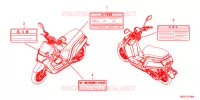 ETICHETTA CAUZIONE(1) per Honda DUNK 50 2014