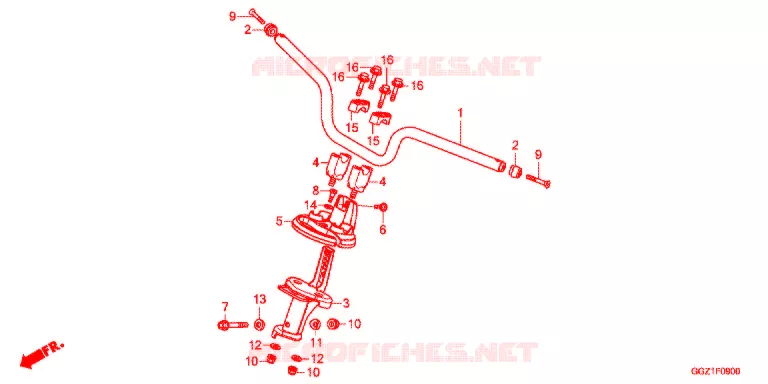 CONDOTTO MANIGLIA/COPERTURA MANIGLIA Honda SCOOTER 50 DUNK 2014  NCX50E