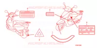 ETICHETTA CAUZIONE(1) per Honda LEAD 110 EX SPECIAL COLOR 2010