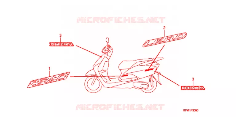 MARCHIO Honda SCOOTER 110 LEAD 2009  NHX110WH9