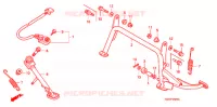 SOSTEGNO PRINCIPALE/PEDALE FRENO per Honda REFLEX 250 SPORT 2005