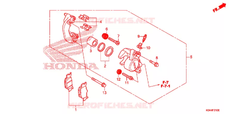 CALIBRO FRENO POSTERIORE Honda SCOOTER 300 FORZA 2015  NSS300F