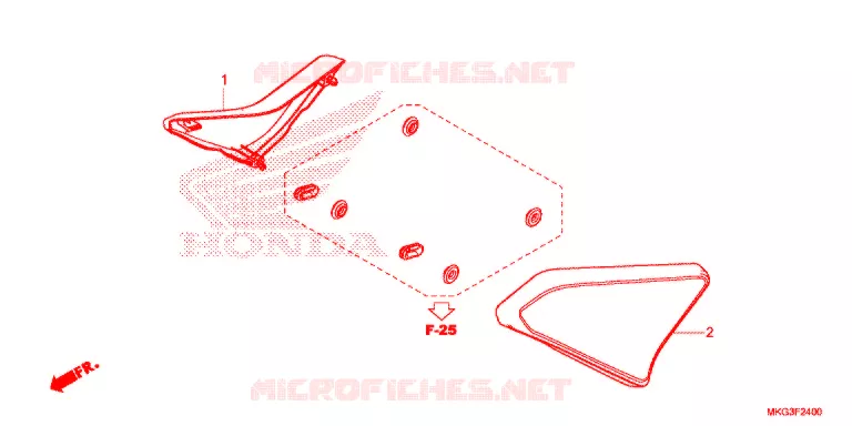 COPERTURA LATO/COPERTURA SERBATOIO Honda MOTO 500 REBEL 2017  CMX500AH