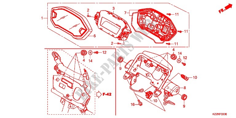 INDICATORE COMBINAZIONE per Honda CRF 250 RALLYE 2017