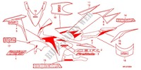 EMBLEMA/STRISCIA (5) per Honda CBR 1000 RR FIREBLADE TRICOLORE 2011