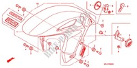 PARAFANGO ANTERIORE per Honda CBR 1000 RR FIREBLADE TRICOLORE 2011