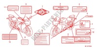 ETICHETTA CAUZIONE (1) per Honda CBR 1000 RR FIREBLADE REPSOL 2011