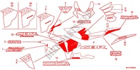 EMBLEMA/STRISCIA (3) per Honda CBR 1000 RR FIREBLADE REPSOL 2011