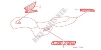 EMBLEMA/STRISCIA (CB750F21) per Honda CB 750 BLACK 2001