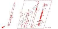 FORCELLA ANTERIORE (CB750F2N/T/1 CB750F4/5) per Honda CB 750 RED TYPE II 1997