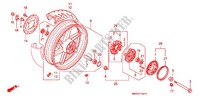 RUOTA POSTERIORE (CB750F2N/T/1 CB750F4/5) per Honda CB 750 RED TYPE II 1996