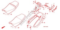 SEDILE/RIPARO POSTERIORE (CB750F2N/T/1 CB750F4/5) per Honda CB 750 RED TYPE II 1997