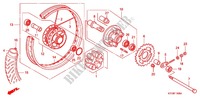 RUOTA POSTERIORE (1) per Honda CBF 125 STUNNER Front brake drum 2011