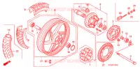 RUOTA POSTERIORE (2) per Honda CBF 125 M STUNNER Front brake drum 2009