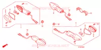 FRECCIA LAMPEGGIATORE (2) per Honda CBF 125 M STUNNER Front brake disk 2015