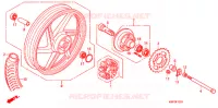 RUOTA POSTERIORE (MOULURE/FREIN A TAMBOUR) per Honda CB 150 UNICORN 2007