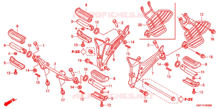 PEDANA Honda MOTO 150 CBF 2007  CBF150M7