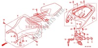 SEDILE SINGOLO(2) per Honda CBR 1000 RR HURRICANE ABS RED 2011