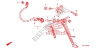 SOSTEGNO PRINCIPALE/PEDALE FRENO per Honda CBR 1000 RR HURRICANE ABS RED 2011