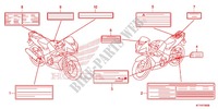 ETICHETTA CAUZIONE (CBR125RW'07,'08,'09,'10) per Honda CBR 125 2009