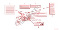 ETICHETTA CAUZIONE(1) per Honda CRF 250 R 2010