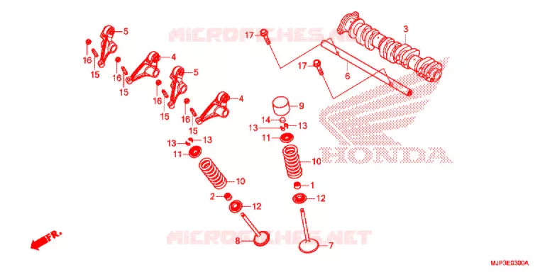ALBERO A CAMME/VALVOLA Honda MOTO 1000 AFRICA-TWIN 2017  CRF1000AH