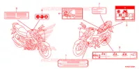ETICHETTA CAUZIONE(1) per Honda CB 125 F 2019