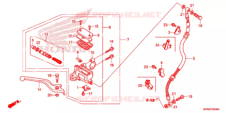 FRENO MAESTRO ANTERIORE CILINDRO Honda MOTO 125 CB 2019  GLR1251WHH