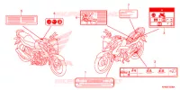 ETICHETTA CAUZIONE(1) per Honda CB 125 F 2018