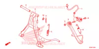 SOSTEGNO PRINCIPALE/PEDALE FRENO per Honda CB 125 F 2018