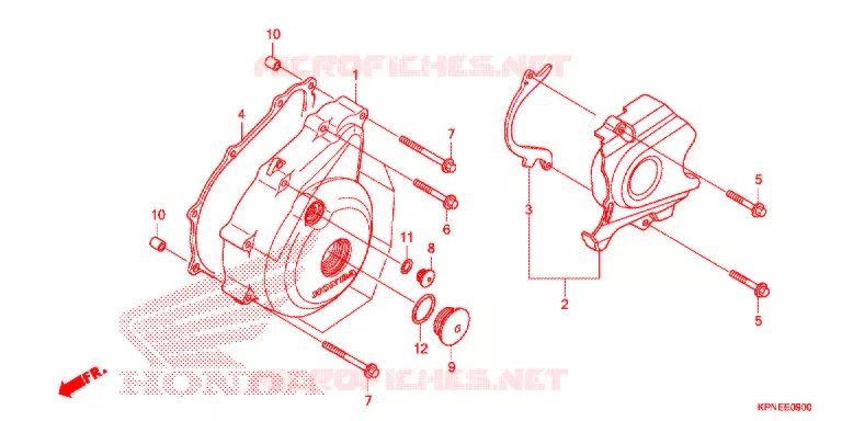 COPERTURA CASSA MANOVELLA/ GENERATORE(2) Honda MOTO 125 CB 2020  GLR1251WHH