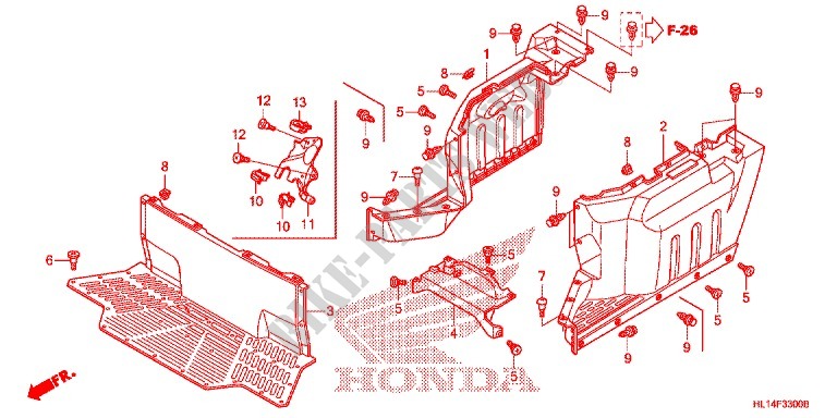 CARENE  per Honda BIG RED 700 CAMO 2009
