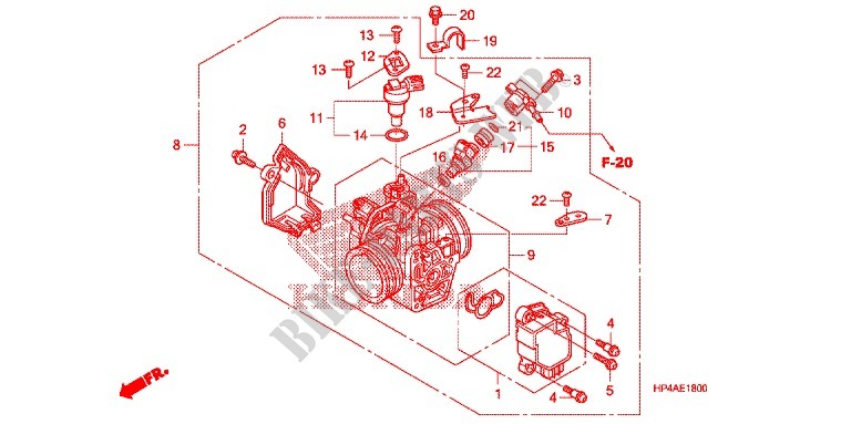 CORPO VALVOLA IMMISSIONE per Honda FOURTRAX 420 RANCHER 4X4 Manual Shift 2010