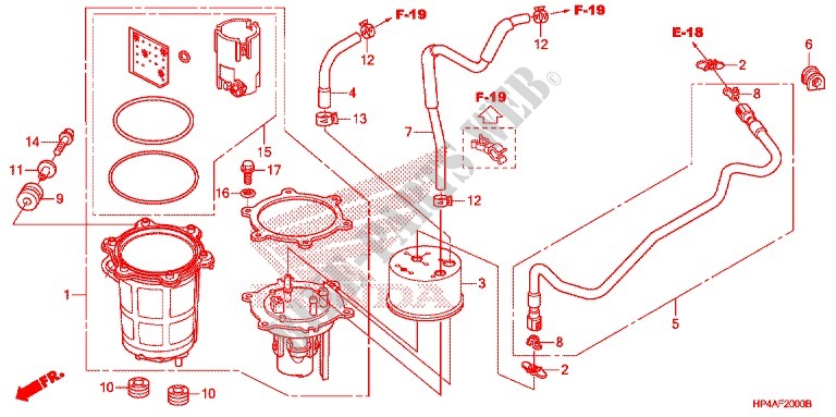 SERBATOIO COMBUSTIBILE/POMPA COMBUSTIBILE per Honda FOURTRAX 420 RANCHER 4X4 Manual Shift 2010