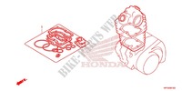 CORREDO A GUARNIZIONE per Honda TRX 450 R SPORTRAX Electric Start WHITE 2012