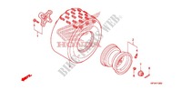 RUOTA POSTERIORE per Honda TRX 450 R SPORTRAX Electric Start WHITE 2012
